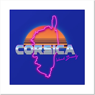 corsica neon design Posters and Art